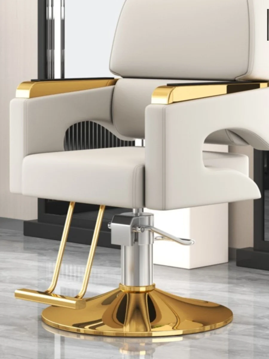 Hair Salon Exclusive, Foldable Hair Cutting Chairs, Rotatable And Adjustable Stainless Steel Armrests