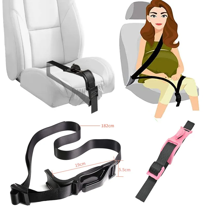 Cinturón de soporte de vientre de seguridad para asiento de coche para mujer embarazada, Protector de vientre para madres de maternidad, extensor de ajustador de bebé, accesorios