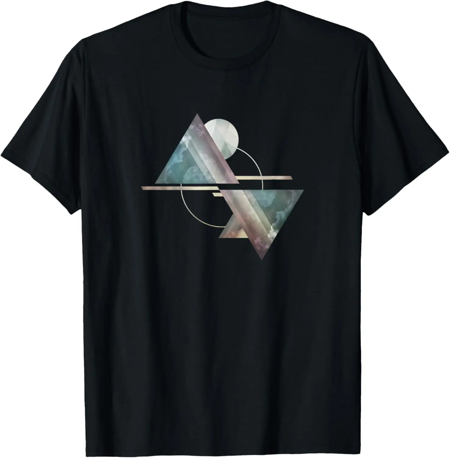 

Geometric Mountains T-Shirt- Abstract Mountain Camping Tee T-Shirt