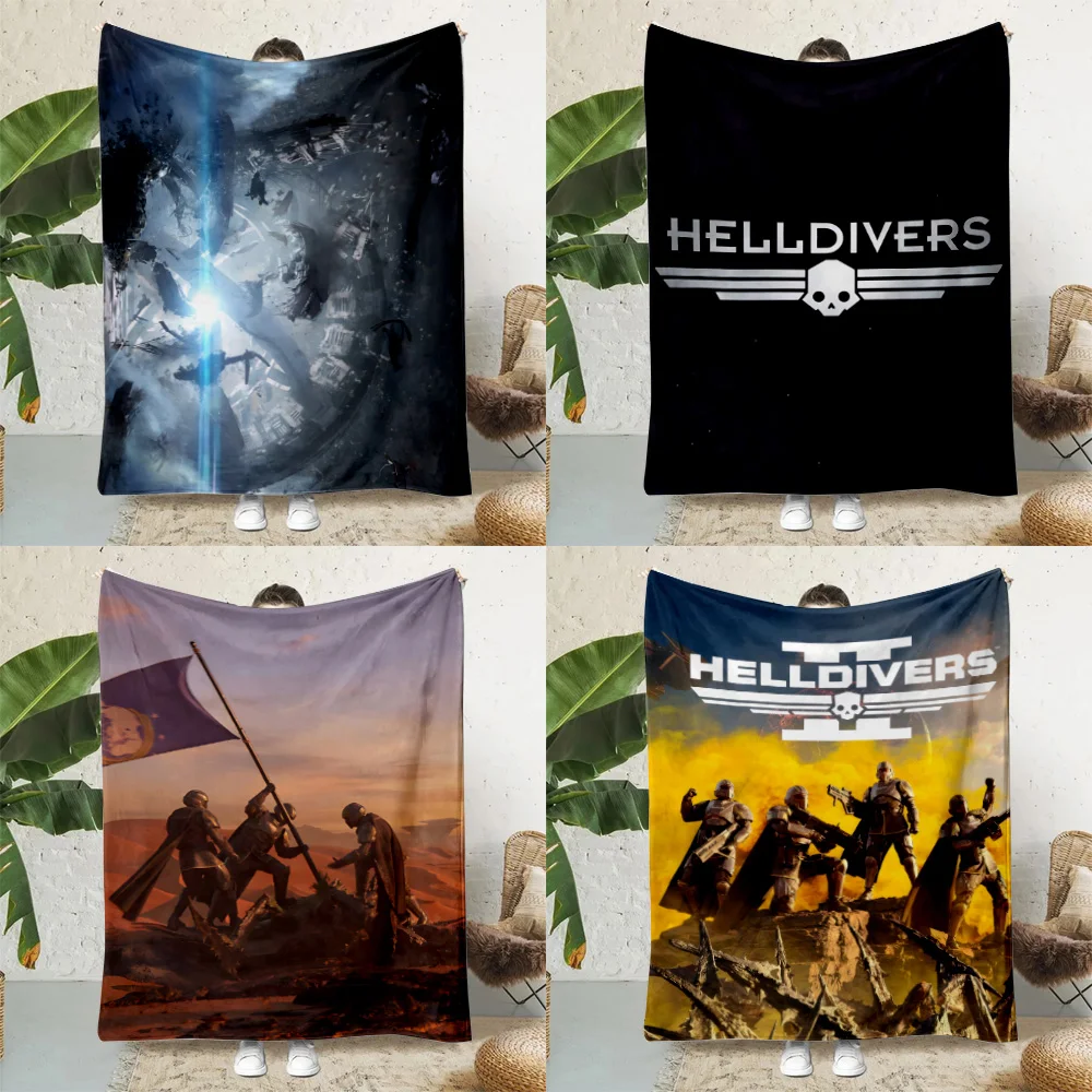 Hot Game H-Helldiver 2 Printed Blanket Picnic Blankets Warm Blanket Soft and Comfortable Blanket Home Travel Birthday Gift