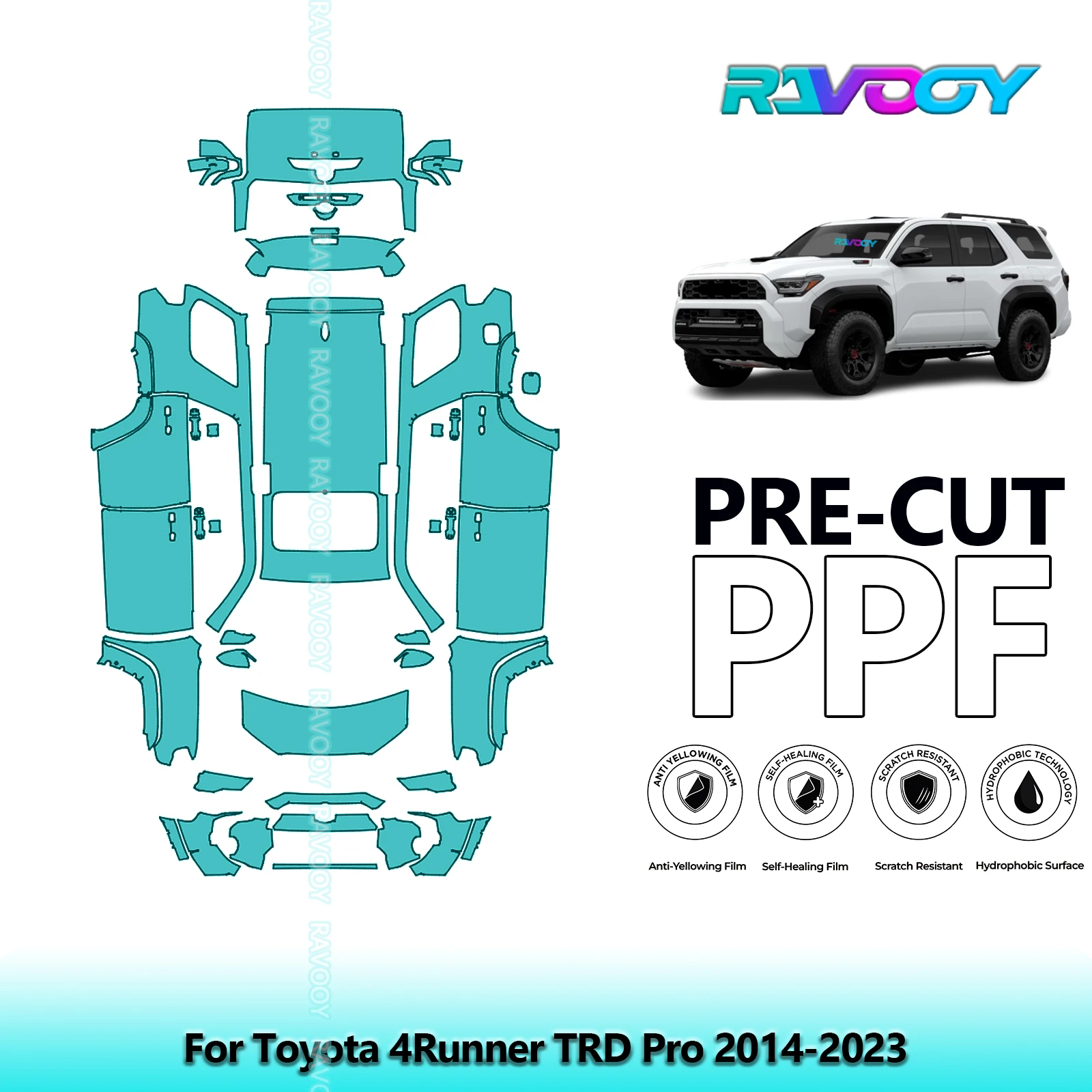 

For Toyota 4Runner TRD Pro 2014-2023 Car Full Vehicle Precut PPF Paint Protection Film