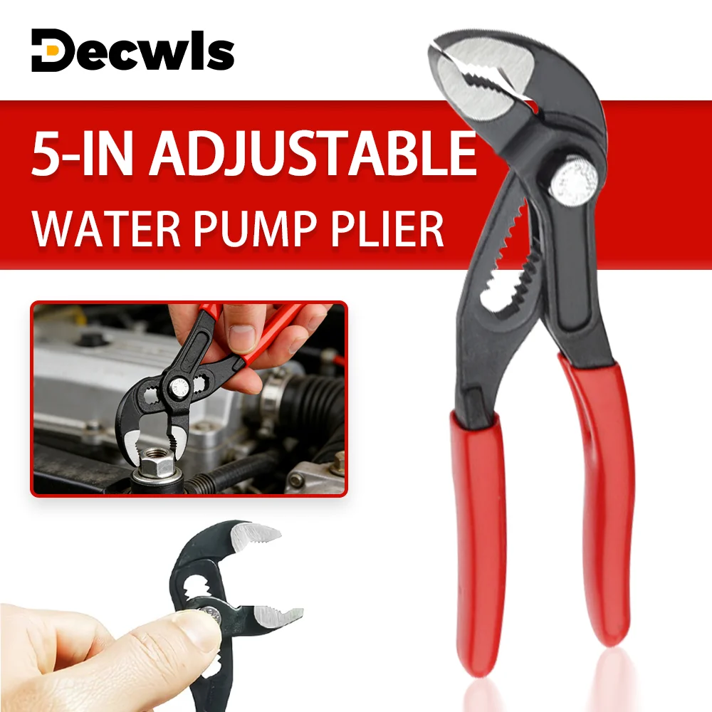 1 llave inglesa ajustable mini de media luna, alicates pequeños portátiles para tuberías, rendimiento duradero, compactos y portátiles, para reparaciones domésticas