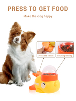 Dog Automatic Feeder Intelligent Cat Dog Puzzle Feeder Interactive Pet Food Treat Dispenser Cartoon Duck Design for Dog Training
