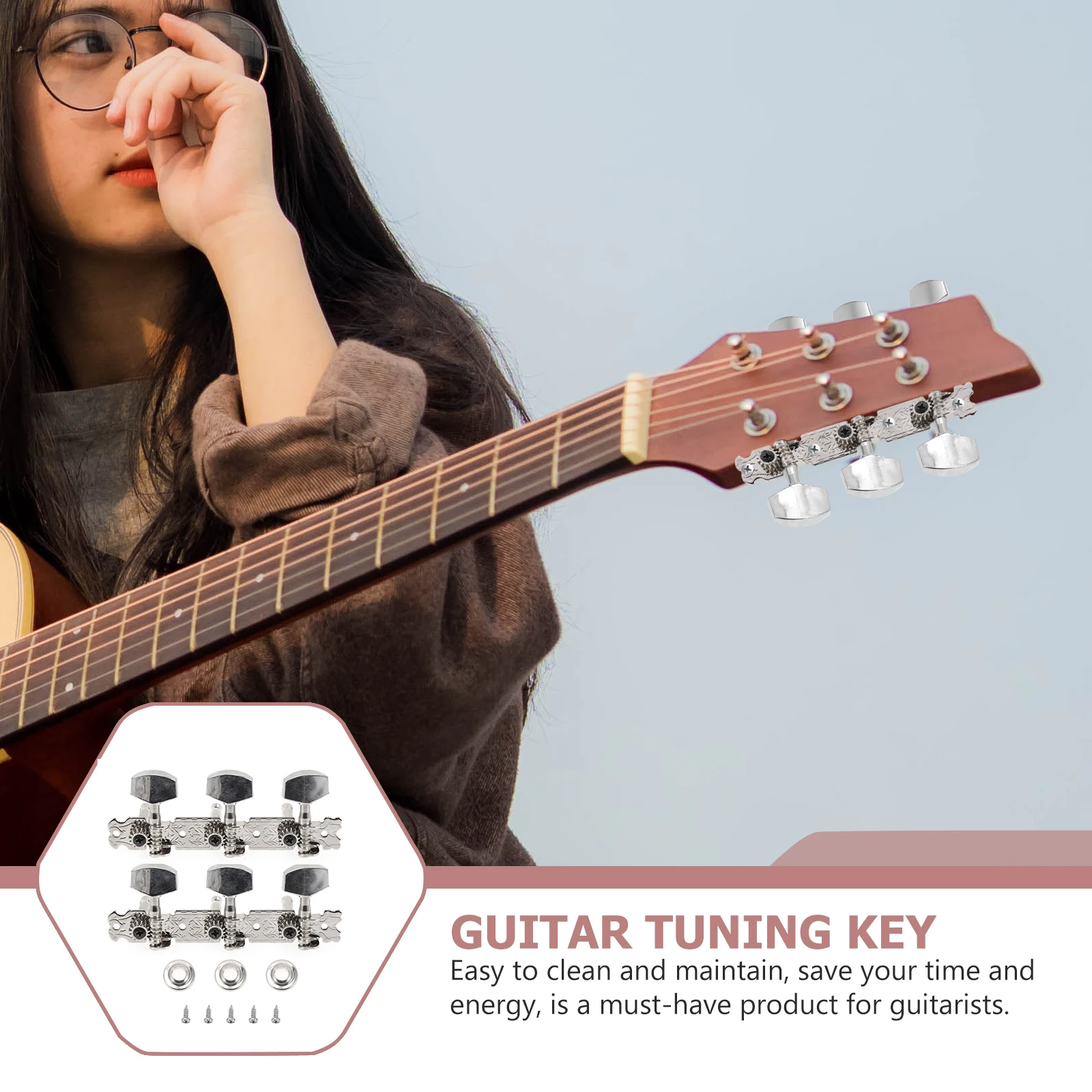 

Knob Head Guitar Tuning Machines Paddles Peg Buttons Tuner String Pegs Stainless Steel Folk Accessories