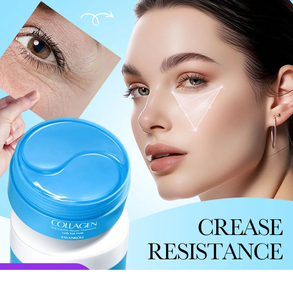 Collagen Eye Mask, Anti-Wrinkle Skincare, Making Skin Appear Younger, Women'S Eye Mask Patch