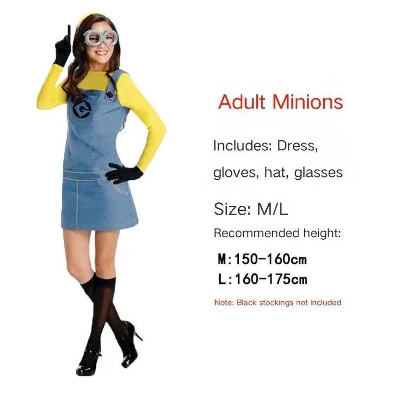 Movie Thief Dad Gru Doll, genitore-figlio vestire come cos maschile e femminile adulto, vestiti e occhiali da uomo giallo