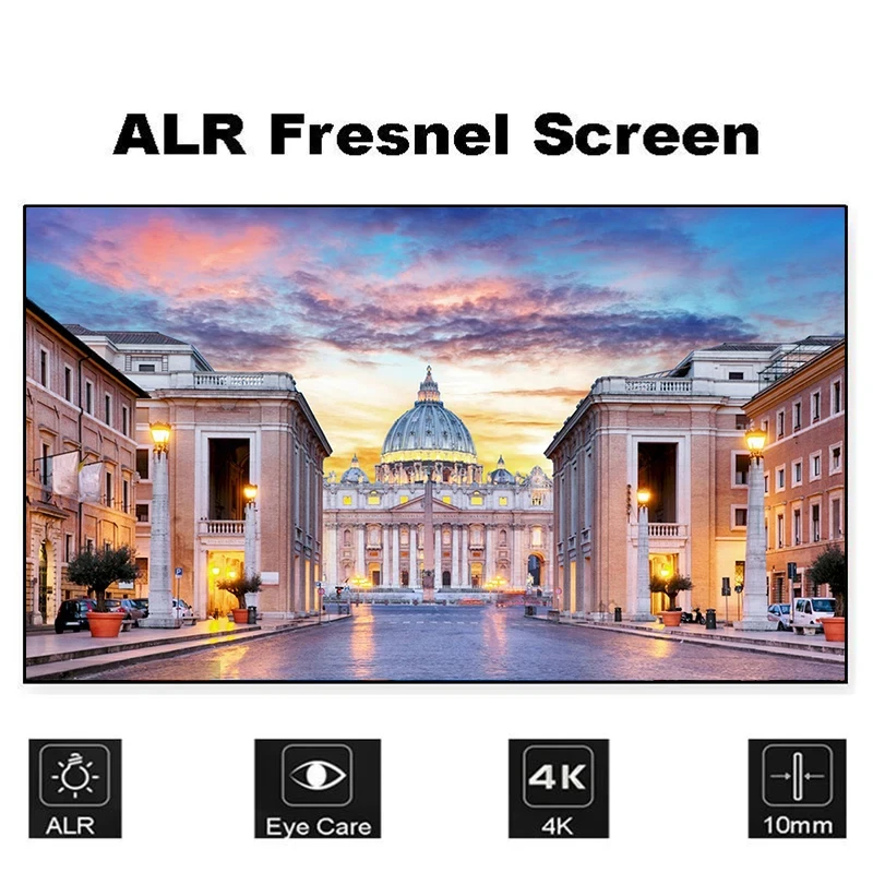 

Лучшее качество, Fscreen 120 дюймов, оптический проекционный экран с линзой Френеля 3,0, фиксированная рамка для лазерного проектора 4K, 8K, HD