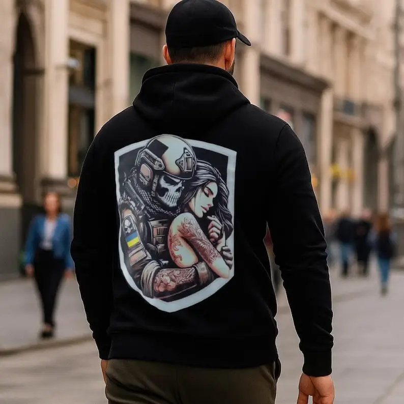 

Oversized Tactical Printed Sweatshirt Custom Logo Military Design for Men Essentials Long Sleeve Autumn and Winter Hoodie