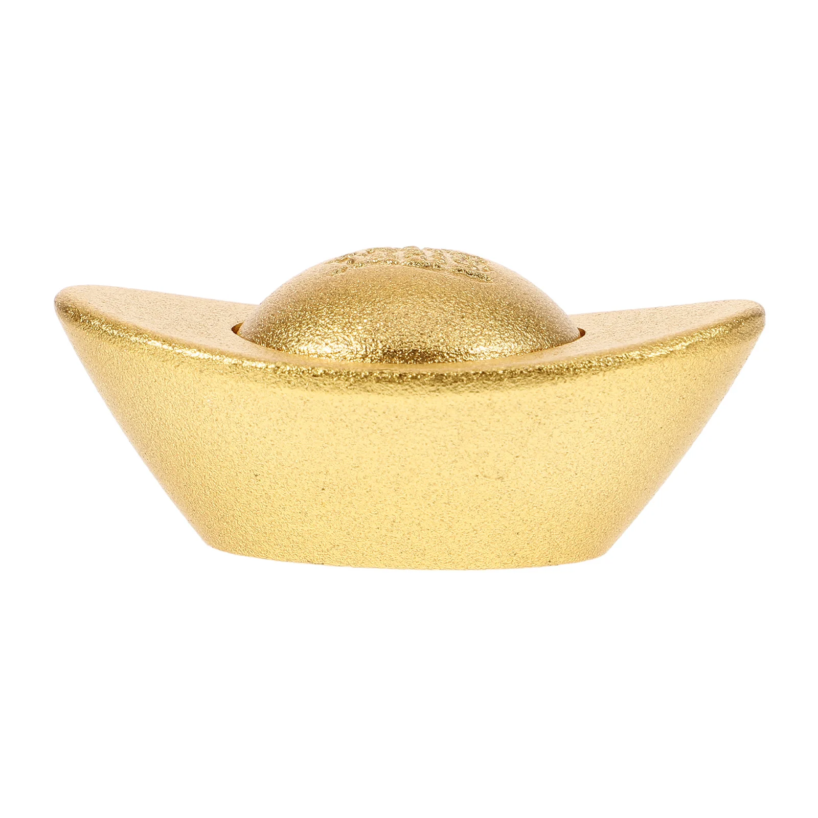 

Luxury Gold Ingot Shape Ornament Copper Simulation Ingots Home Adornment Desktop Decor Flat Bottom Compact Golden Ingot