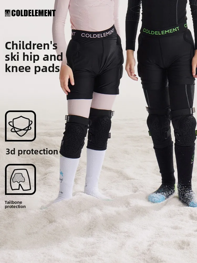 حماية الورك والركبة للأطفال، معدات حماية سميكة للتزلج، سراويل داخلية مضادة للسقوط، وسادات سفلية مفردة ومزدوجة