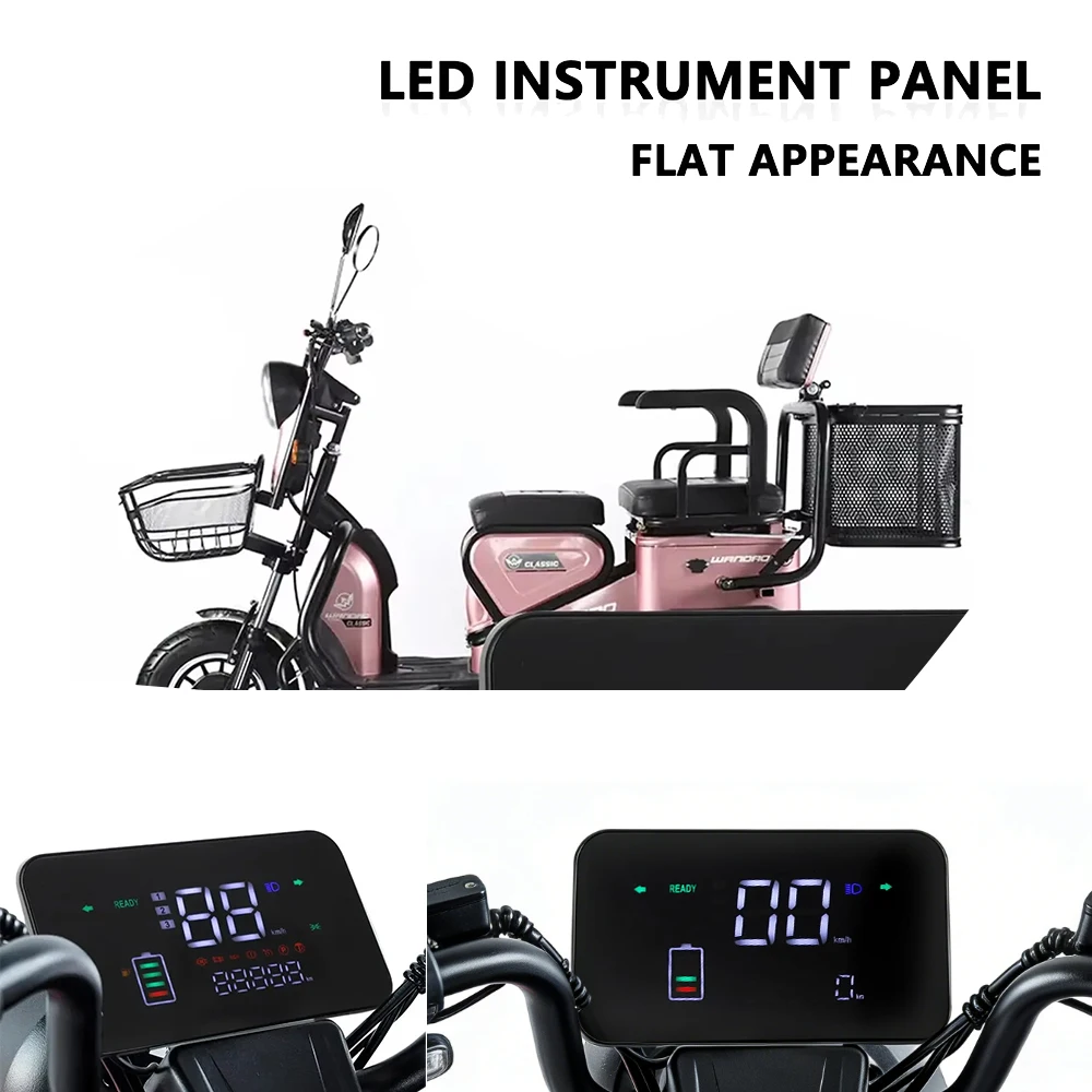 

48V-72V color LCD digital speedometer suitable for electric scooters, bicycles, and electric bicycles