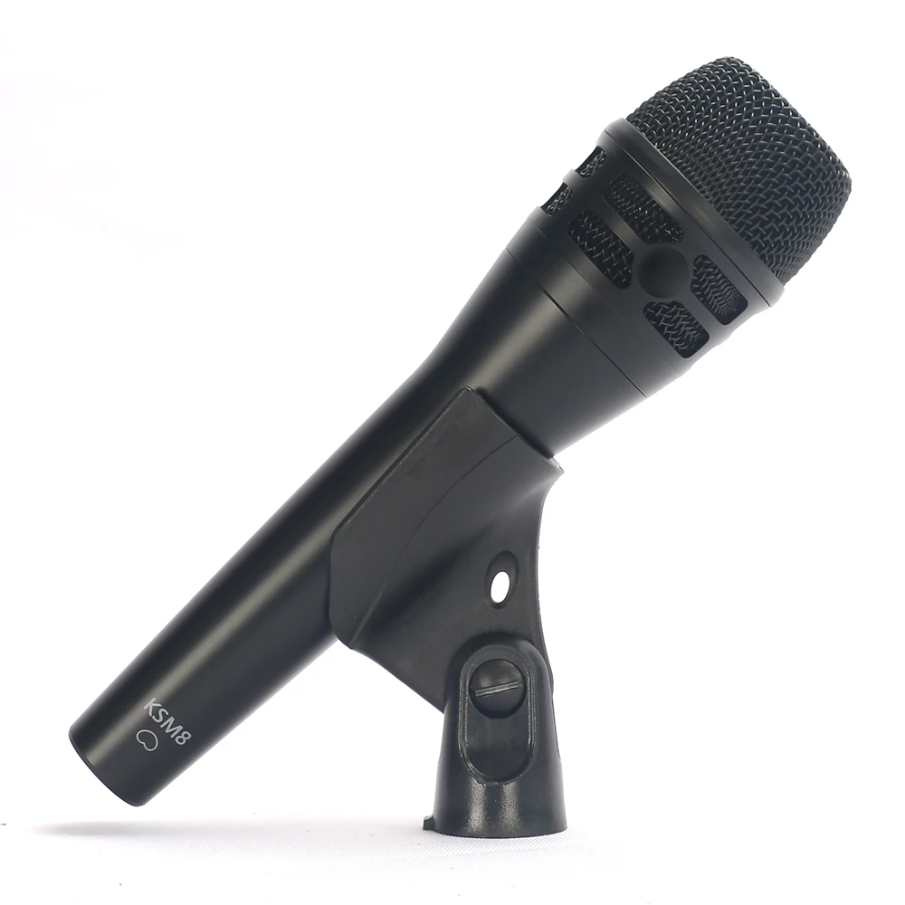 High Quality KSM8 Professional Dynamic Handheld Microphone Karaoke Wired Microphone With Clip Stereo Studio Mic