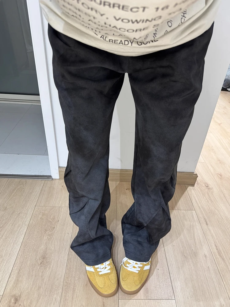 

Американская рабочая одежда в стиле ретро с принтом тай-дай, спортивные штаны, мужские осенние сложенные спортивные штаны с десантником, прямые повседневные брюки