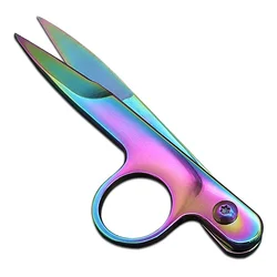 Dobeli All Stainless Steel Sharp Blade U-shaped Cross Stitches Thread Clipper Household Mini Shear DIY Clothing Utility Scissors