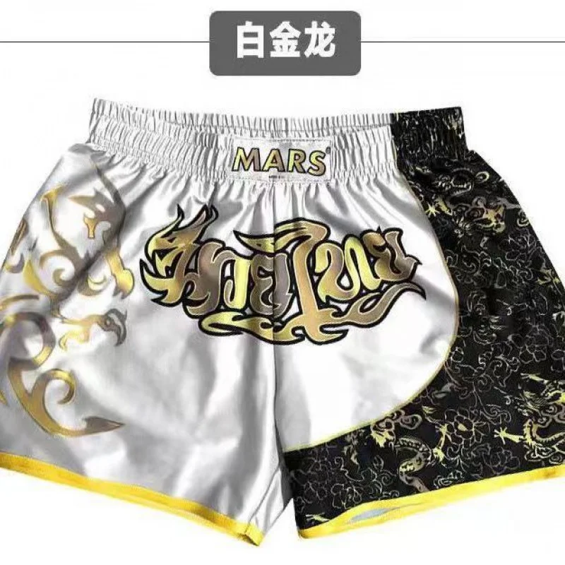 Everbout Muay Thai Clothes for Sanda Martial Arts Exercise Workout Training Fighting Boxing Shorts