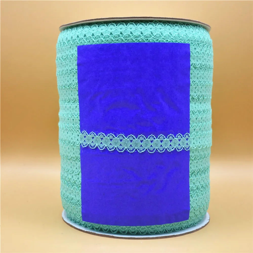 Großhandel 600 Yards/Los Weißes Spitzenband 14MM breites Bortband DIY bestickte Spitze zum Nähen, Dekoration, afrikanische Spitzenstoffe, Zubehör – Detail 9