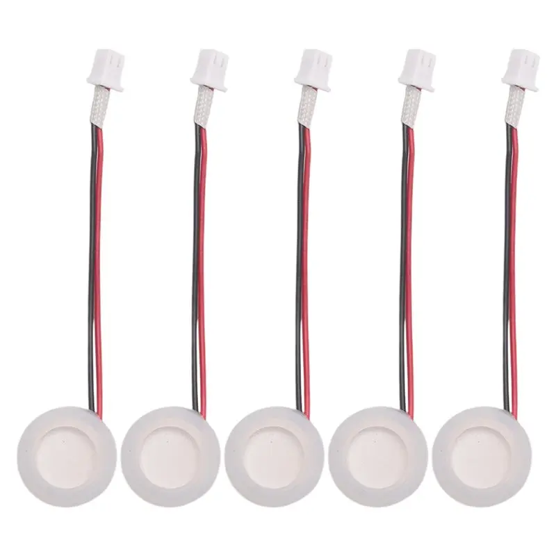 Gen Basic 5 Pcs 20Mm 1.7Mhz Ultrasonic Mist Maker Fogger Ceramics Discs With Wire And Sealing Ring Humidifier Accessories