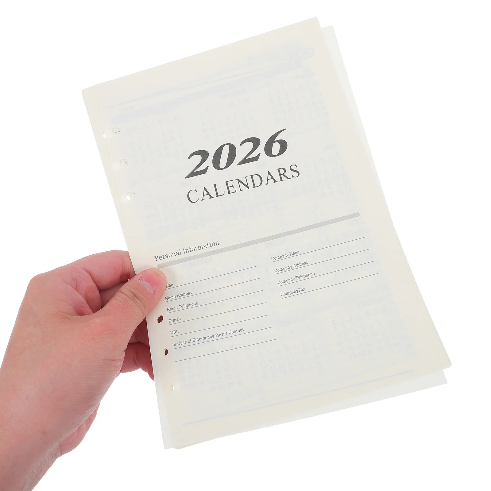 

A5 6-Hole Loose Leaf Planner Refill Inserts Smooth Writing Paper For Daily Agenda Organizer Notebook Replacement Sheets