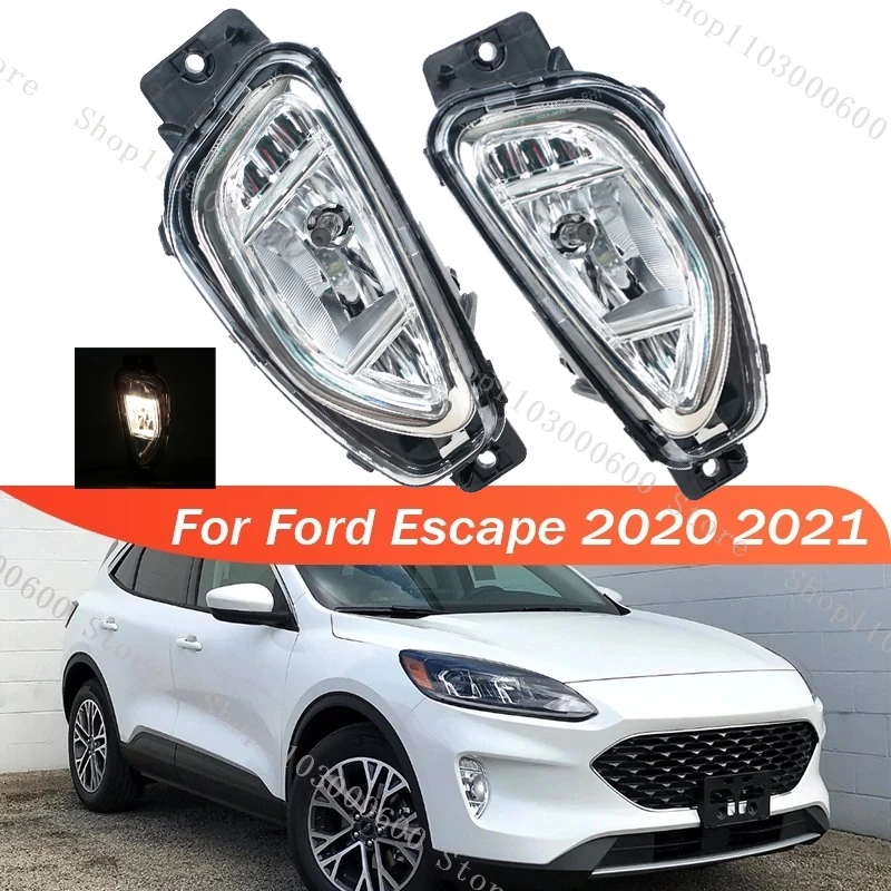 

Foglight Foglamp For Ford Escape 2020 2021 Car Front Bumper Halogen Fog Light Daytime Driving Lamp