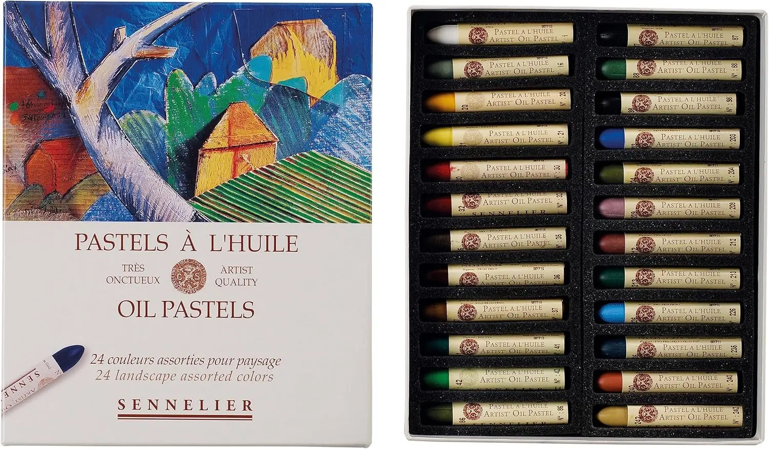

Профессиональный набор масляной пастели из 24 цветов для художников, пейзажные оттенки