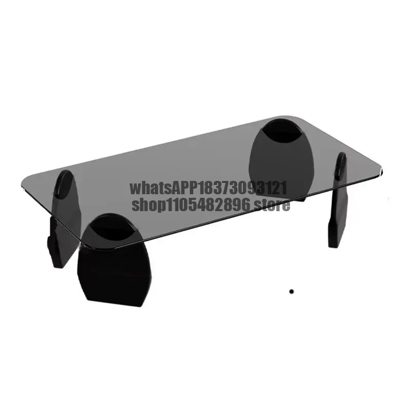 

Glass Minimalist Coffee Table Modern Style Vintage Nesting Side Table Storage Space Saving Stolik Kawowy Living Room Furniture