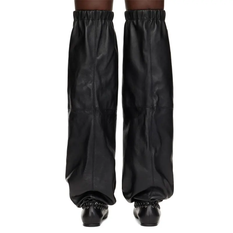 2025 النساء ريترو أنبوب أحذية مدببة 3 سنتيمتر الارتفاع زيادة كعب منخفض موضة أحذية الشتاء الفخذ أحذية عالية أسود حجم 35-43