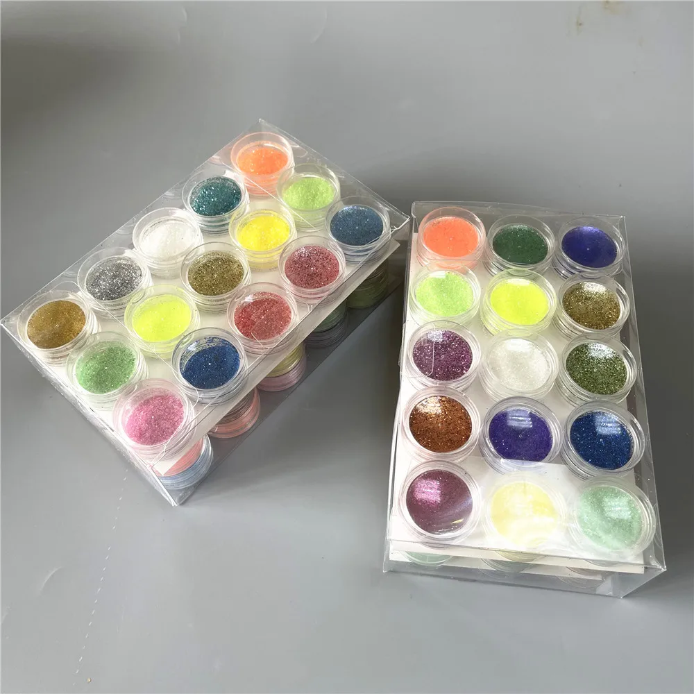 

45 Colors Set Glitter Powder Diamond Shinning Kit for Nail Gel Polish Art Temporary Tattoo Kids Face Body Painting Decorate