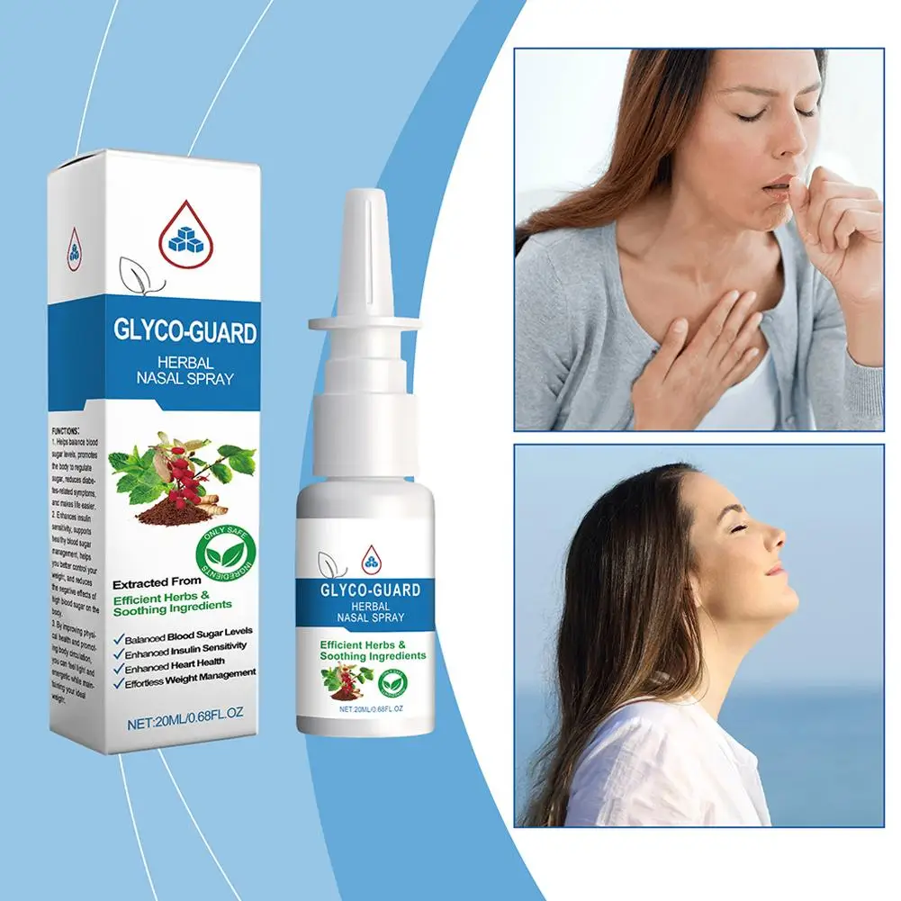 Spray nasal de ervas 5 tamanhos 20ml, spray nasal natural para reduzir o ronco, limpeza nasal e hidratação, spray nasal, respirar bem