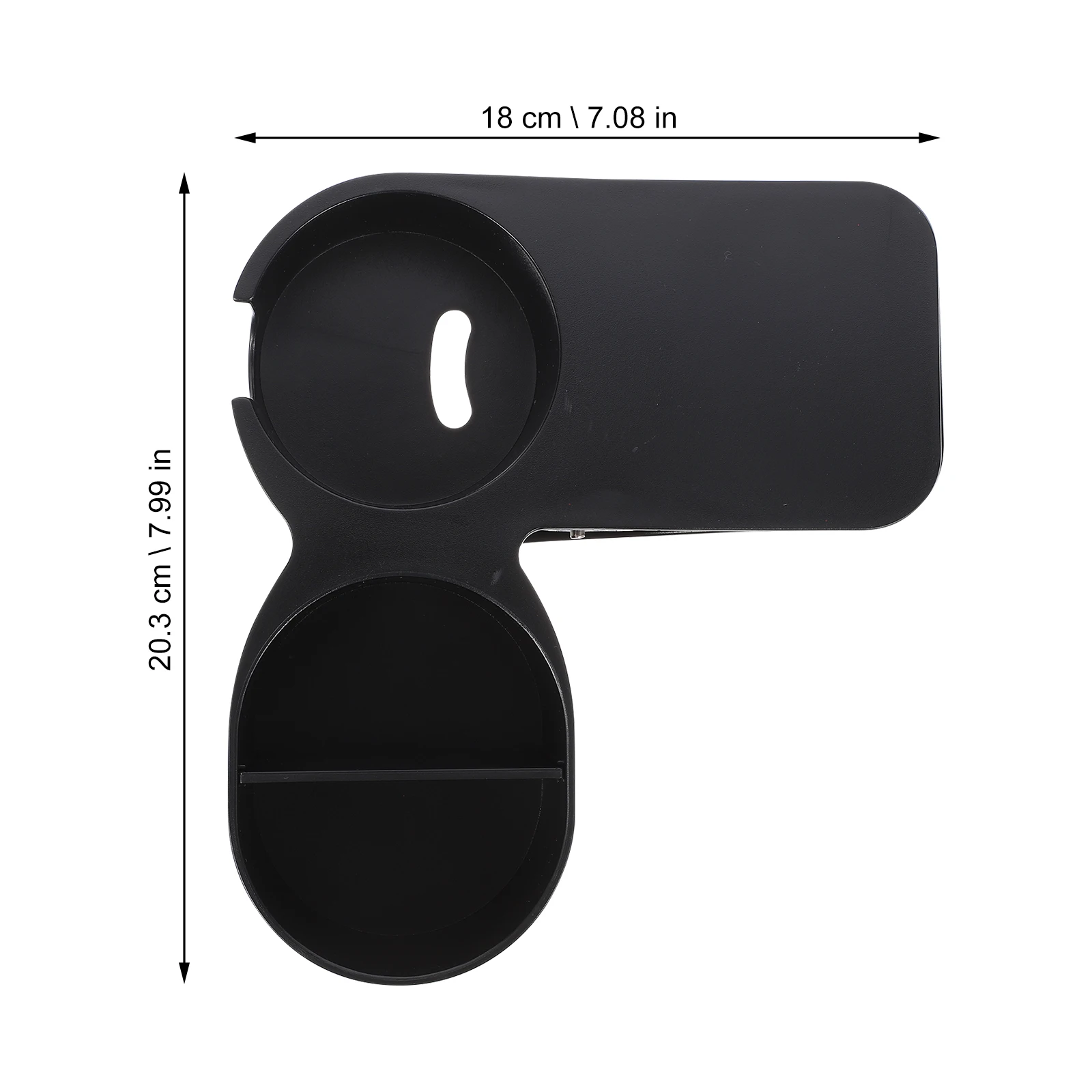

Cup Holder Clip Desk Organizer Black Large Clamp for Bottle Mug Side Table Stand Space Saving Premium ABS Material