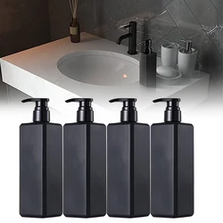 4Pcs/Set Plastic 500ml Empty Square Bottle Hand Wash Soap Dispenser Liquid Shampoo Pump Container Shower