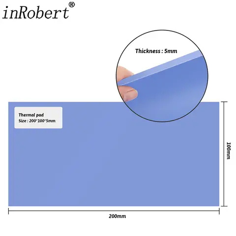 100x200mm 6W/mK 열 전도성 열 패드 CPU 방열판 냉각 전도성 실리콘 패드 열 패드 Best5 100x200mm 6W/mK 열 전도성 열 패드 CPU 방열판 냉각 전도성 실리콘 패드 열 패드 Best5