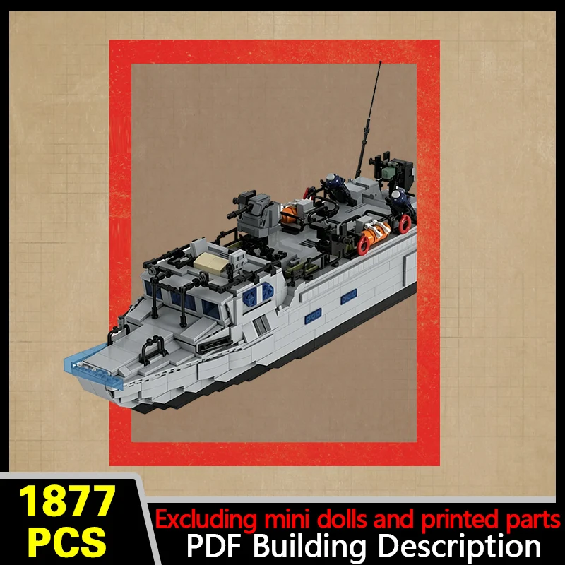 BK16 Light Landing Craft Model MOC Building Bricks War Equipment Modular Technology Gifts Holiday Assemble Children Toys Suit