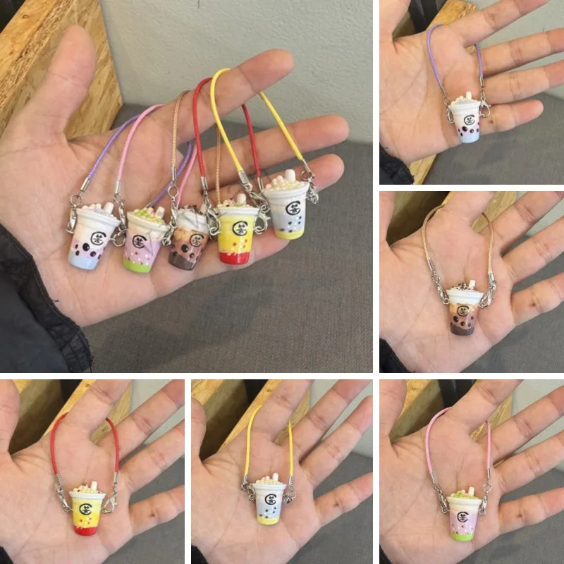 Casa de muñecas, mini taza de té de la leche de simulación para Ropa labubu, accesorios para muñecas, colgante de escena en miniatura