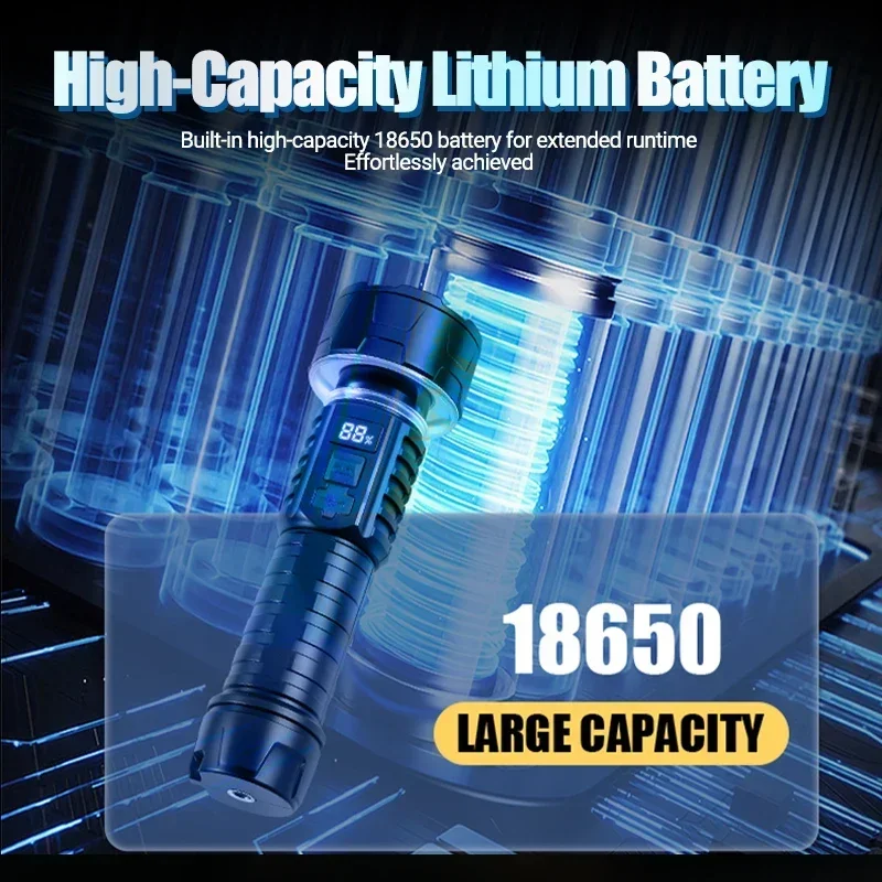 1/2 قطعة/A مجموعة عالية قوة مصابيح كاشفة بلمبات Led أضواء الطوارئ المدمج في بطارية قابلة للشحن المحمولة التخييم في الهواء الطلق الشعلة