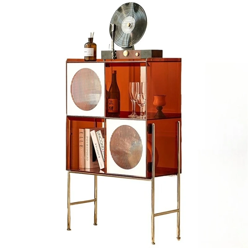 

Acrylic Shelf Bookcase Modern Edge Cabinet Living Room Floor Sofa Edge Cabinet Entrance