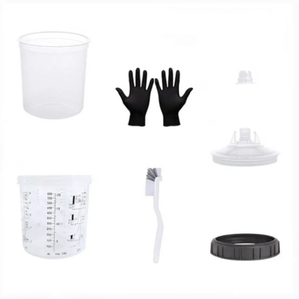 Disposable Paint Applicator 600ML For Car Refinish Surface Coating Plastic Cup Professional Spraying Equipment Supply