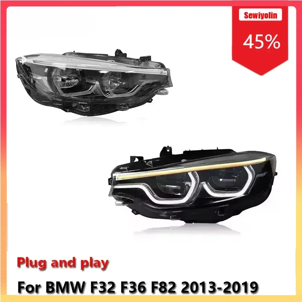 

Автомобильные светодиодные фары в сборе для BMW 3 серии F32 F36 F82 2013-2019, автоматические противотуманные фары DRL, заглушка указателя поворота и
