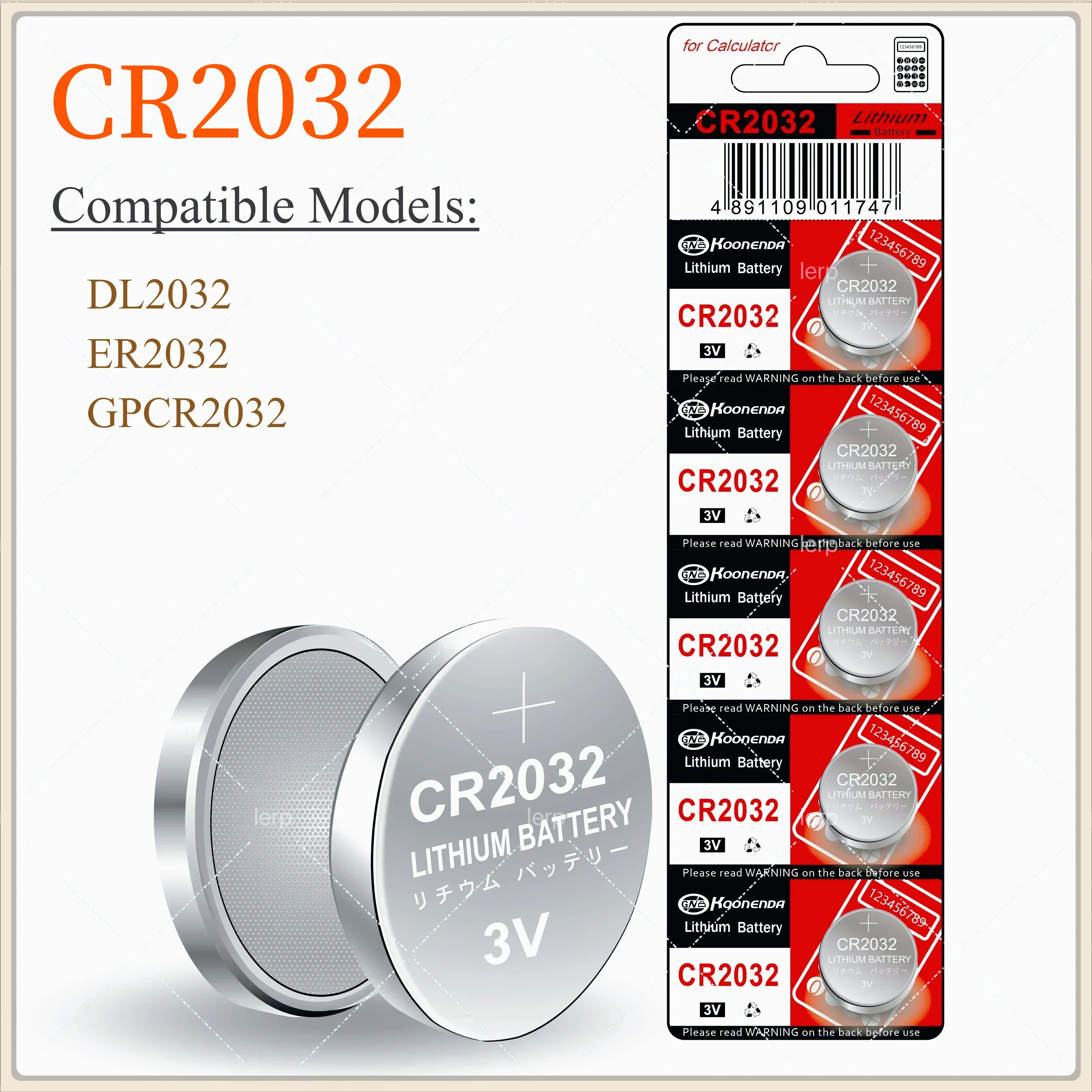 

Button battery CR2032 3V, suitable for car remote control, anti-theft device, calculator, infrared device, selfie stick18#