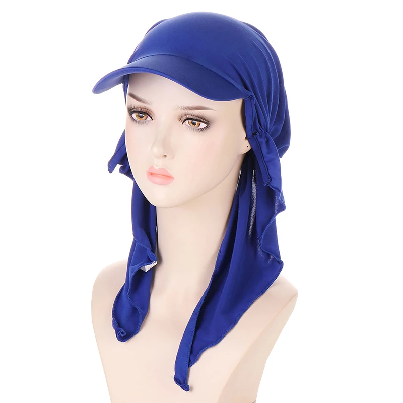 Turban Hijab Musulman pour Femmes et Bol, Casquette de Baseball, Chapeaux de Soleil, Écharpe de Sauna, Casquette Solide, Sous-Écharpes Souples, Mode Document