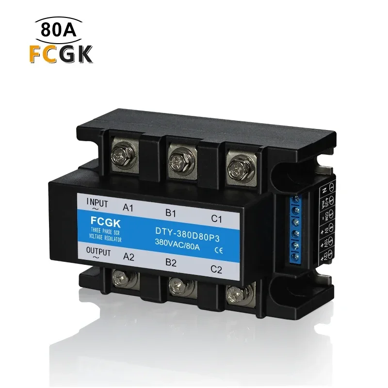 

Voltage Regulator SSR-80DV 380VAC 80A 12V Solid State Relay DTY-380D200P3 Load Current 80A 4000VAC,50Hz/60Hz,1min On-off Time ≤1