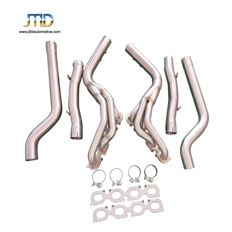 JTLD brushed performance manifold exhaust header for Mercedes BENZ C63 AMG W204