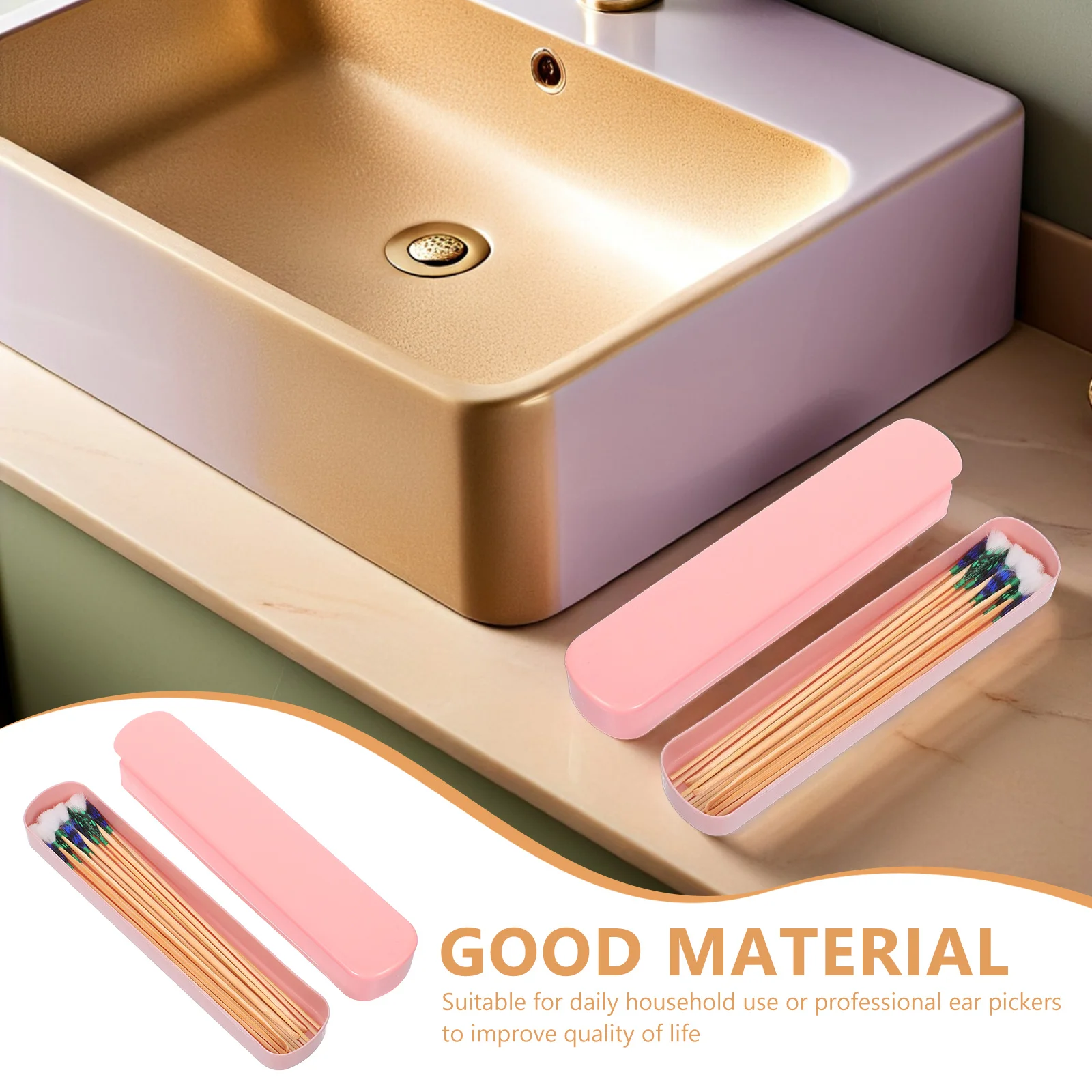 1 مجموعة أدوات تنظيف الأذن مقبض الخيزران الطاووس أوزة الدجاج المهنية الأذن الشمع إزالة عدة صندوق تخزين الاستخدام المنزلي #5