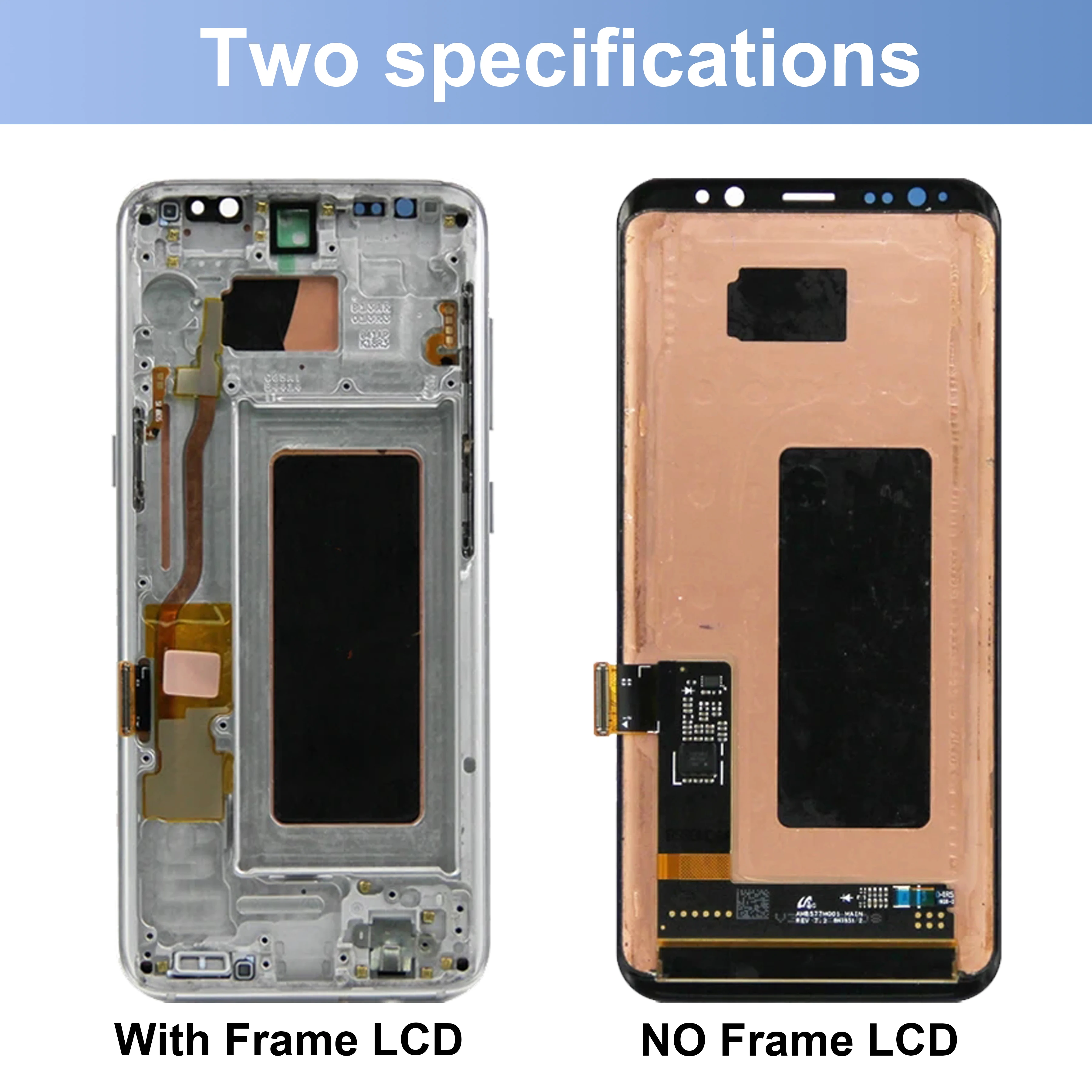 Imagem -04 - Tela de Toque Lcd Super Amoled com Moldura para Samsung Galaxy s8 G950 G950f G950u Aaa Mais com Tampa Traseira