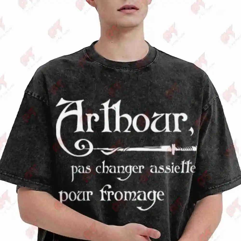 Kaamelott Aesthetic Vintage Washed Tee Pure Cotton T-Shirt