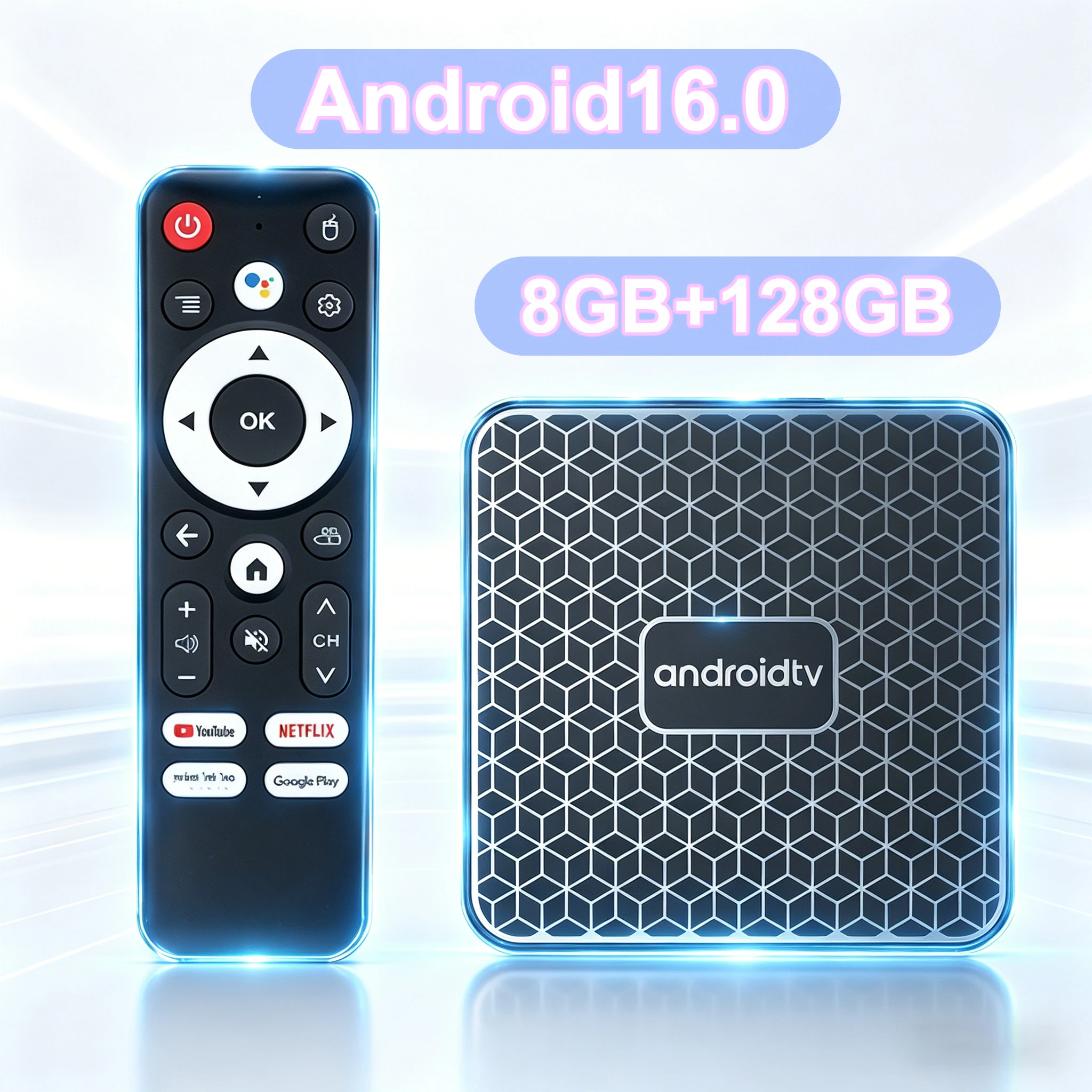 

2026 New T8S RK3518 Android 16 Smart TV Box 8GB 128GB Dual WiFi6 BT5.4 8K Video Voice Control Google Netflix YouTube Set Top Box