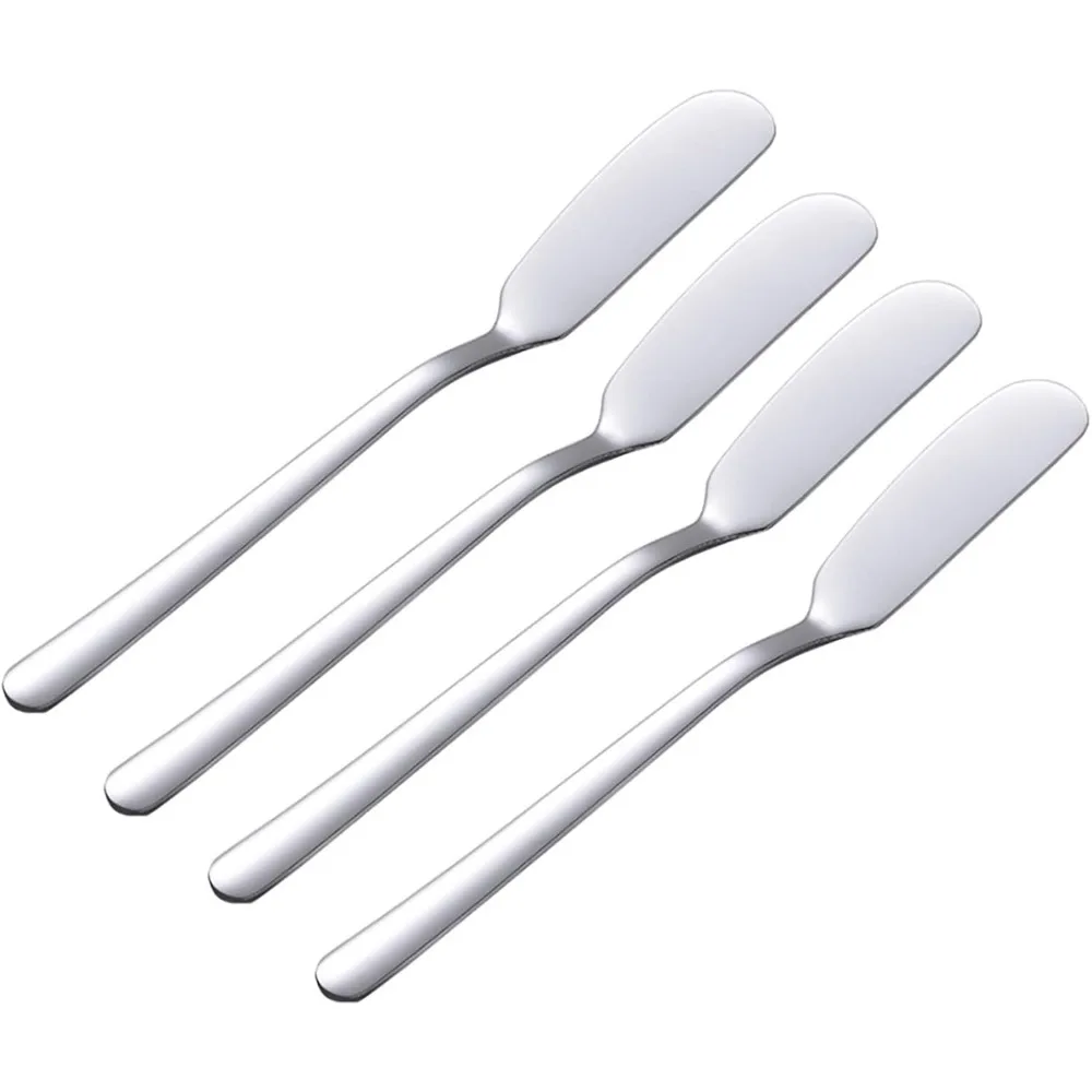 

Набор ножей для разбрасывания сыра, 4 предмета, нож для масла из нержавеющей стали, маленький сэндвич, приправа, джем, хлеб, крем, канапе, ножи, лопатка