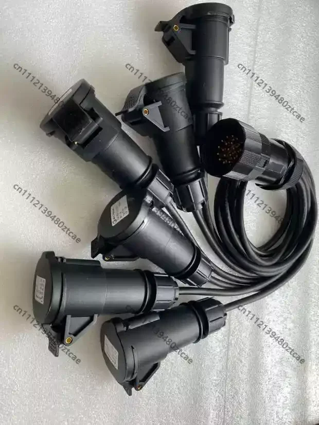 6 Way Industrial Plug Branch Cable 13 Core 19 CoreLooseTailSplitWire For Stage Lighting Large Screen Power Box Distribution Line