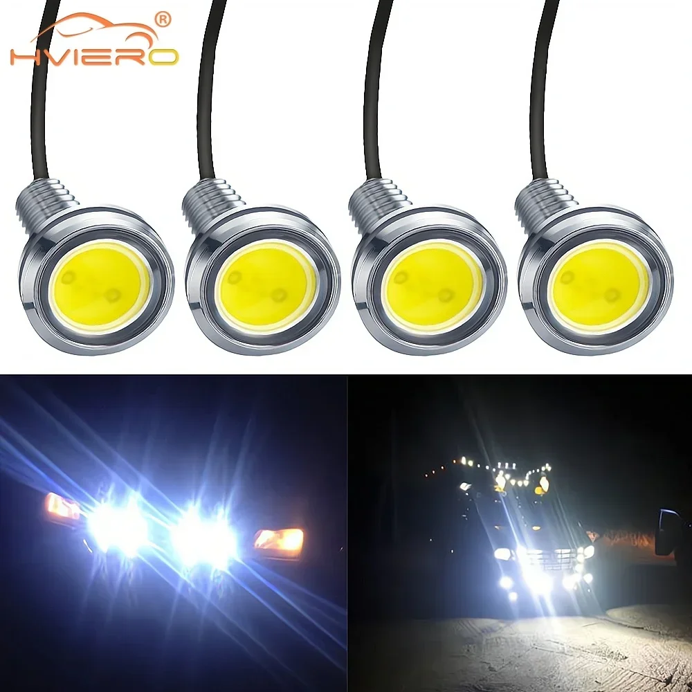 

4X Multiple Colors Car DRL Led Running Turn Signal Lights Eagle Eye Bulb Silver DayTime Brake Reversing Parking Lamp Waterproof