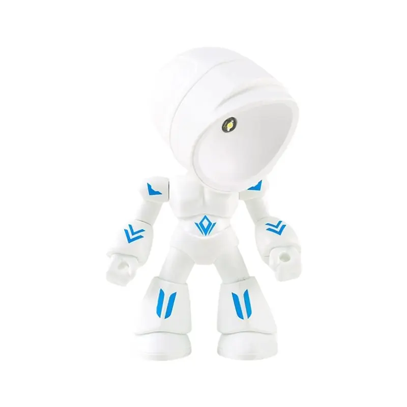 AB08-Mini Robots LED Night Lamp For Boy Girls Bedroom Home Decorations Cartoon Cute Robot Light Lonely Robot C