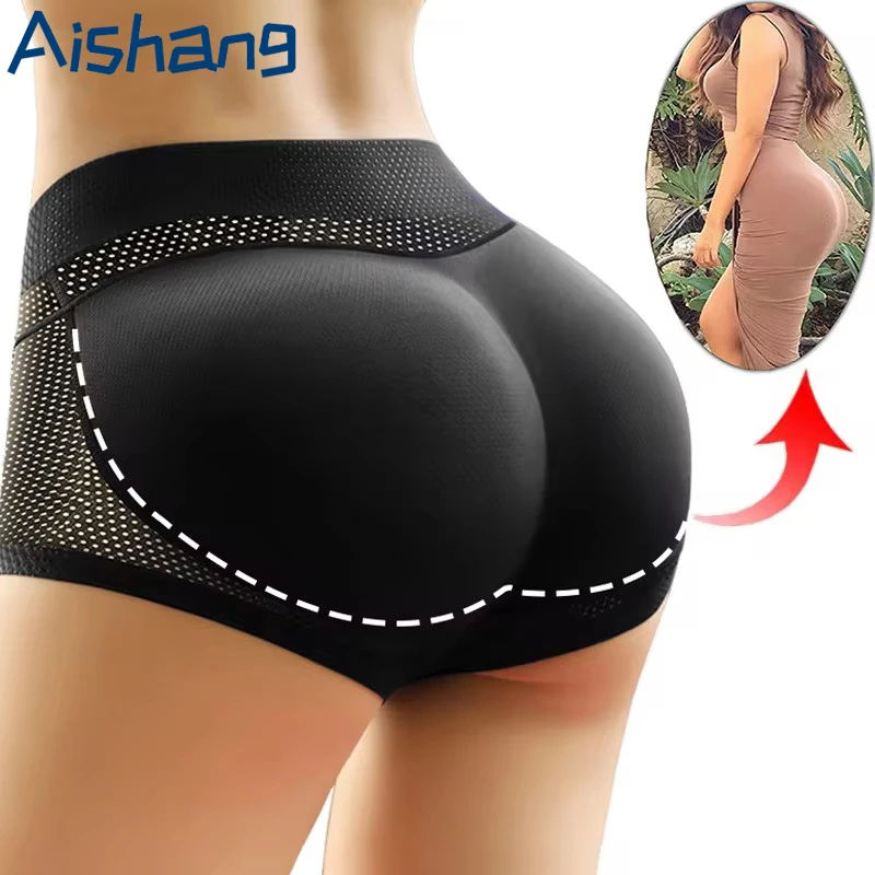 Damskie wyściełane majtki Push Up Shapewear Butt Lifter Shaper Fake Ass Buttocks Hip Pads Invisible Control Briefs Bielizna wyszczuplająca